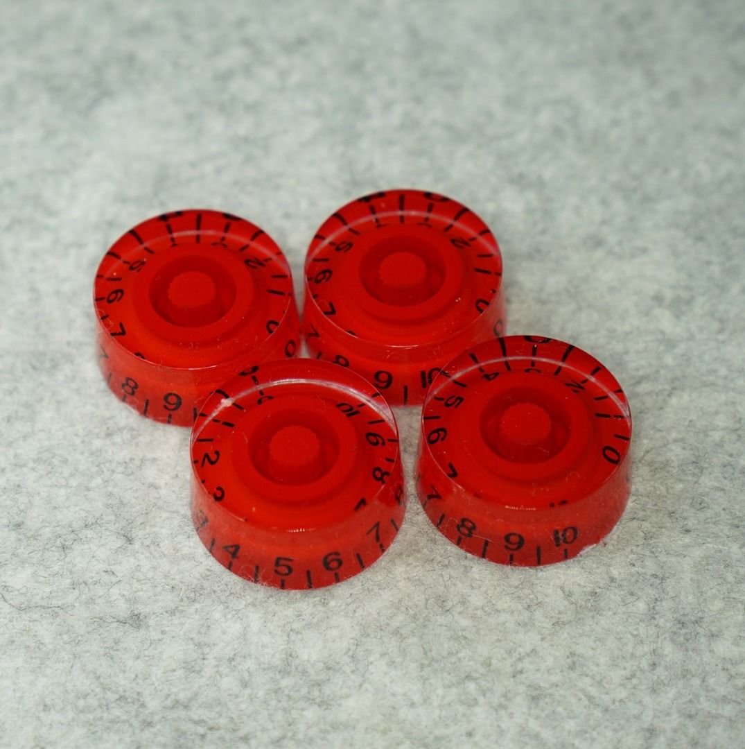Volume & Tone Control Knobs (Red) - 4 pcs (Category: Music Accessories) located in Singapore. Submitted by ex350 (Listing ID 1212564529, Image 1). Description: Volume & Tone Control Knobs - Brand New - Qty : 4 pcs - Material : Plastic - Colour : Red Self collect at my place in Blk 539, #09-1024 Jurong West Ave 1 (S640539) Take lift D Weekdays after 12 noon to 4pm and 7:45pm to 9pm Weekends 12 noon to 4pm No meetups elsewhere Pls msg before coming