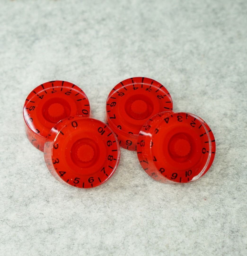 Volume & Tone Control Knobs (Red) - 4 pcs (Category: Music Accessories) located in Singapore. Submitted by ex350 (Listing ID 1212564529, Image 2). Description: Volume & Tone Control Knobs - Brand New - Qty : 4 pcs - Material : Plastic - Colour : Red Self collect at my place in Blk 539, #09-1024 Jurong West Ave 1 (S640539) Take lift D Weekdays after 12 noon to 4pm and 7:45pm to 9pm Weekends 12 noon to 4pm No meetups elsewhere Pls msg before coming