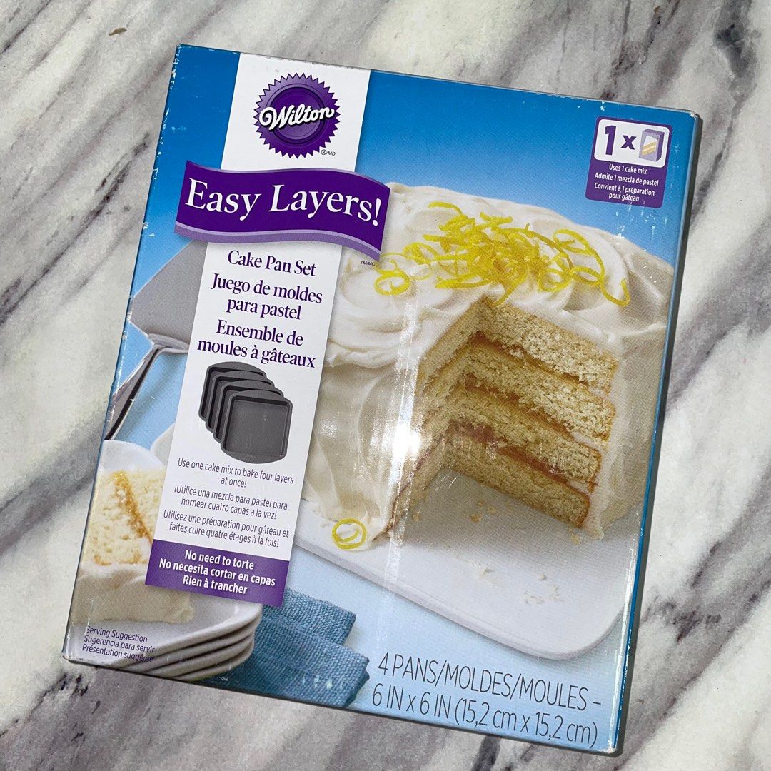 Wilton Easy Layers Square Cake Pan Set, Furniture & Home Living