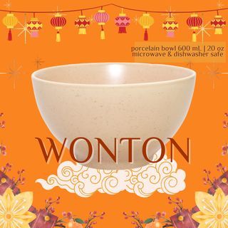 Wonton Porcelain Bowl | Mangkok Saji Keramik | Mangkuk Sup Cantik
