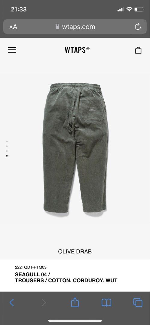 WTAPS seagull 04 corduroy trouser, 男裝, 褲＆半截裙, 長褲- Carousell