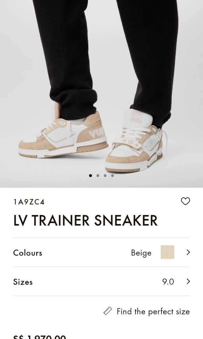 Louis Vuitton LV Trainer Sneaker BLACK. Size 09.0