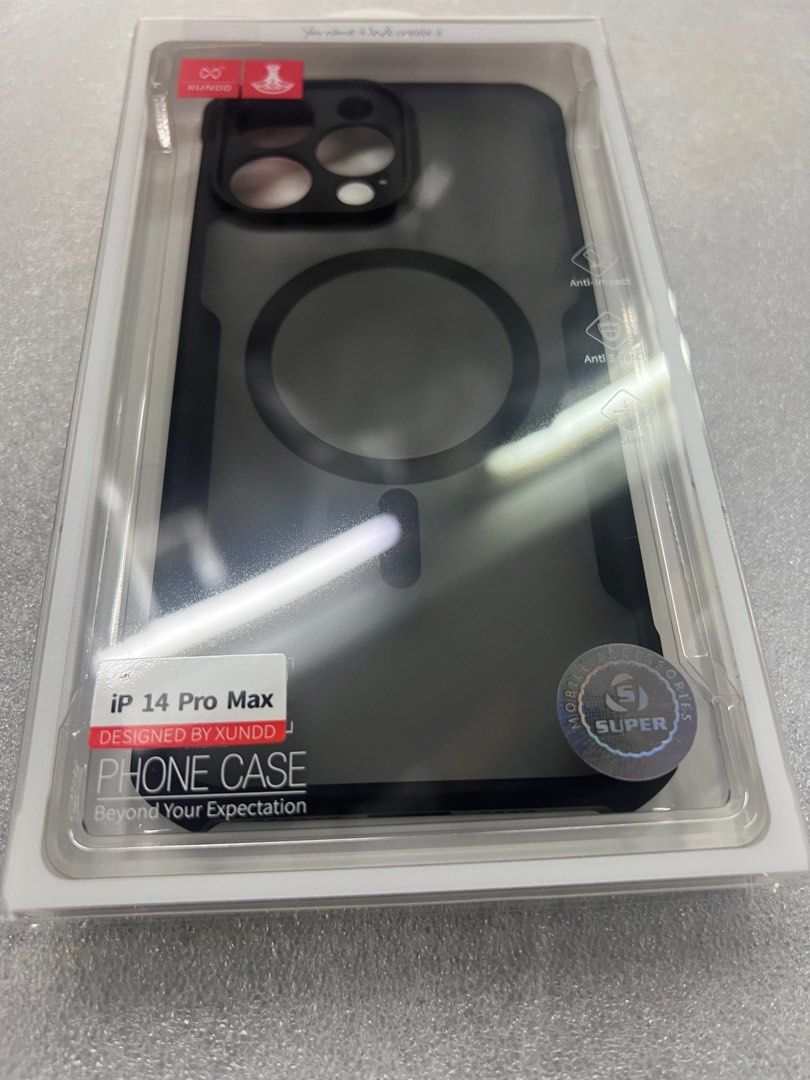 xundd black magsafe case for iphone 14 pro (Category: Cases & Sleeves) located in Mandaluyong City. Submitted by kaikhaleb (Listing ID 1212525602, Image 1). Description: for sale xundd black magsafe case for iphone 14 pro retails : 300 wholesale : 280.