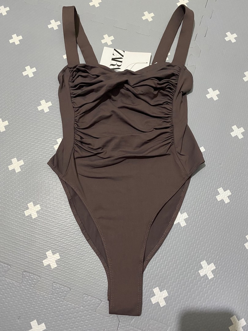 Zara Draped Bodysuit, Women's Fashion, Tops, Others Tops on Carousell