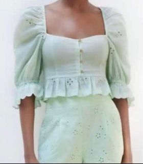 Zara Eyelet Top