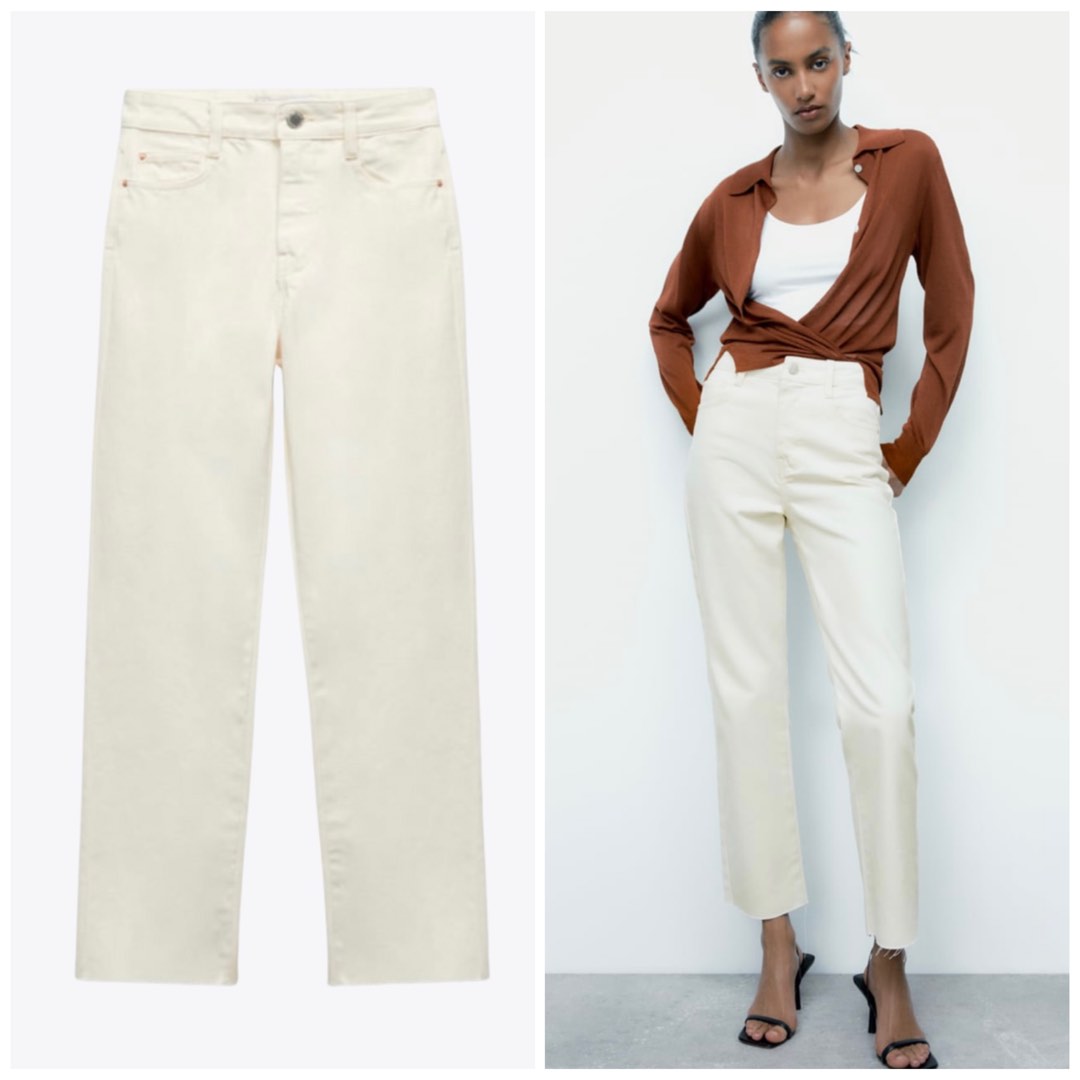 ripped straight leg z1975 high rise jeans