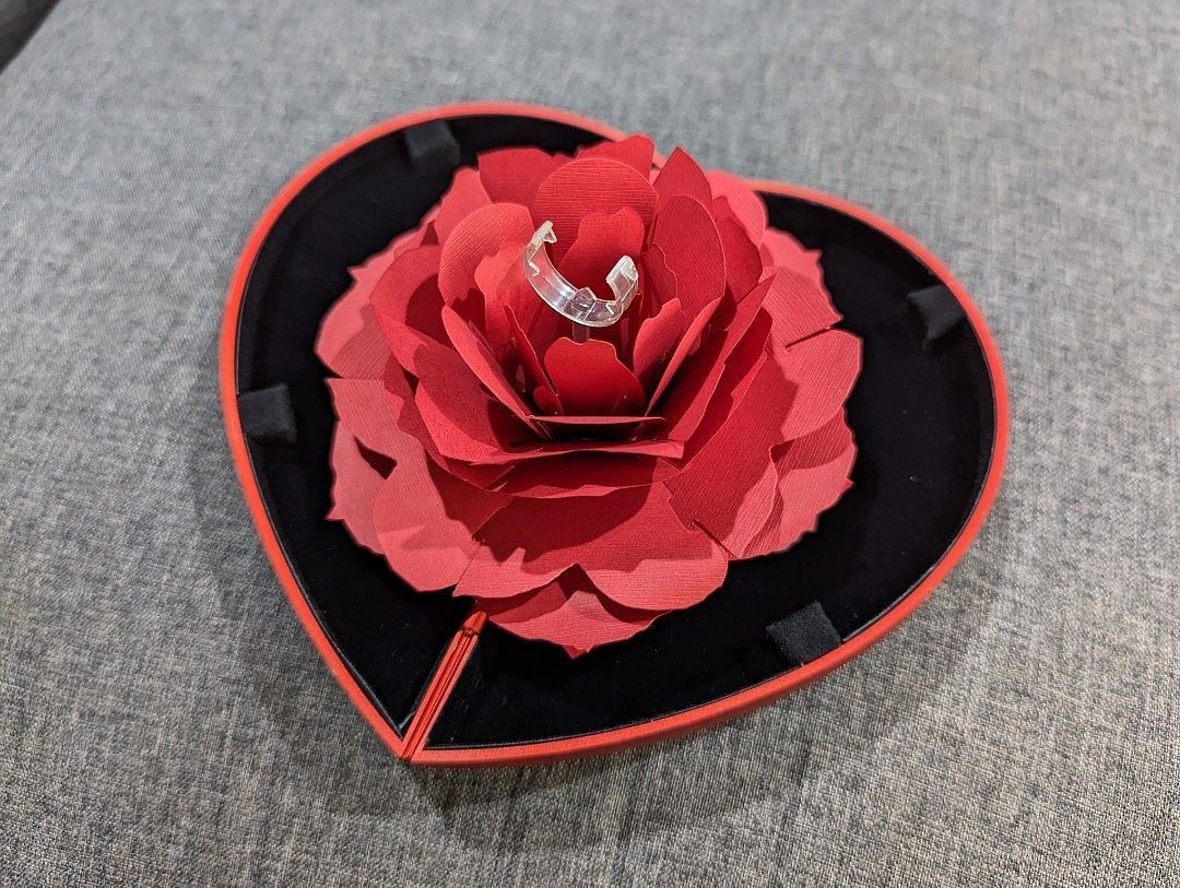 3D Flower Pop Up Proposal Ring Box Valentines Day Gift Box Engagement Ring Box Wedding Ring Box Hantaran Dulang Gift box