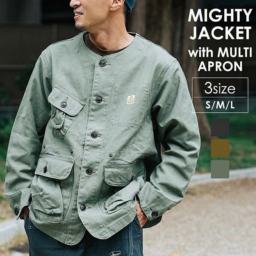日本預訂2色選go hemp mighty jacket with multi apron 户外阻燃機能