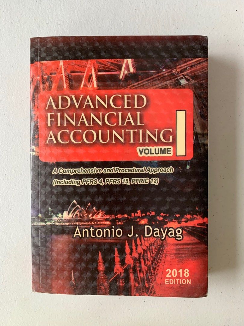 Advanced Financial Accounting Vol. 1 by Dayag (Category: Textbooks) located in San Jose. Submitted by lizbuxbaum (Listing ID 1207611983, Image 1). Description: • Noticeable signs of usage but pages are all intact. • Please expect it to have annotations and highlights inside. This was my personal college textbook. • Purchase 3+ books to get discount. • MOP: Gcash, BPI Bank Transfer.