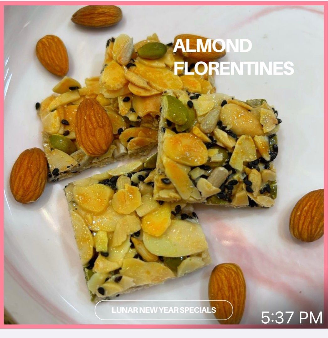Almond florentine, Food & Drinks, Homemade Bakes on Carousell