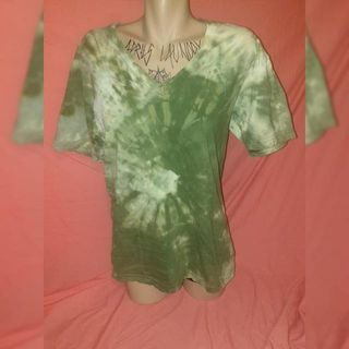 American Apparel army green tie dye tshirt M