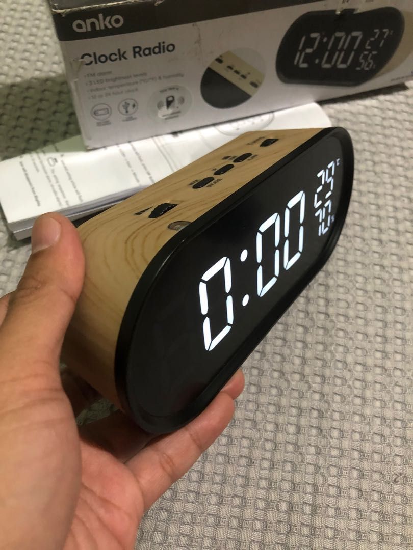 Anko clock radio, Furniture & Home Living, Home Decor, Clocks on Carousell