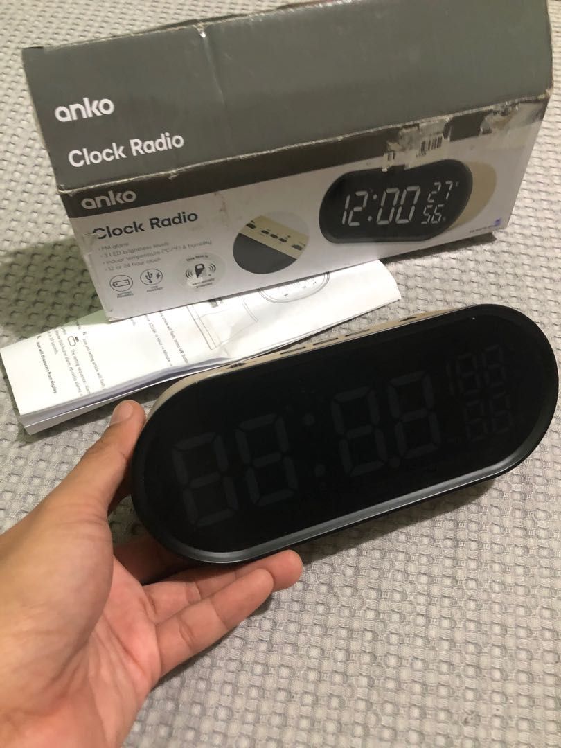 Anko clock radio, Furniture & Home Living, Home Decor, Clocks on Carousell