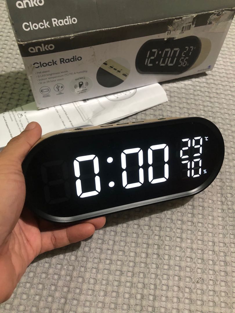 Anko clock radio, Furniture & Home Living, Home Decor, Clocks on Carousell