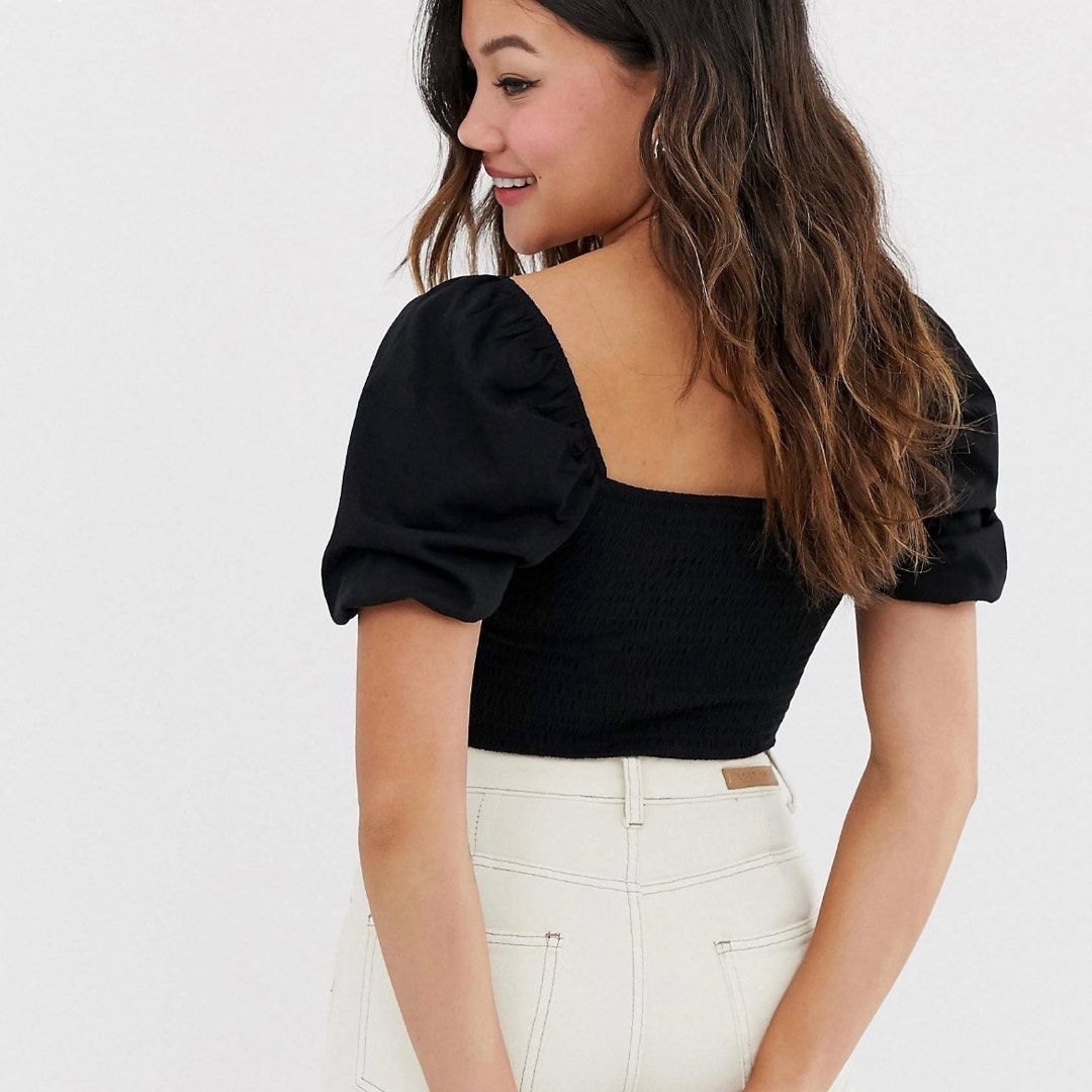 asos shirred top