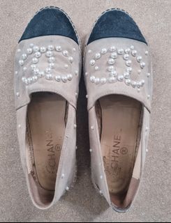 Authentic Chanel Espadrilles w/ Pearls