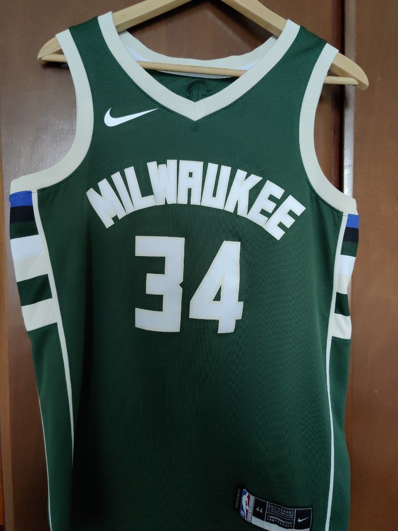 Giannis Antetokounmpo Adidas Milwaukee Bucks Authentic On-Court Rev 30  Jersey