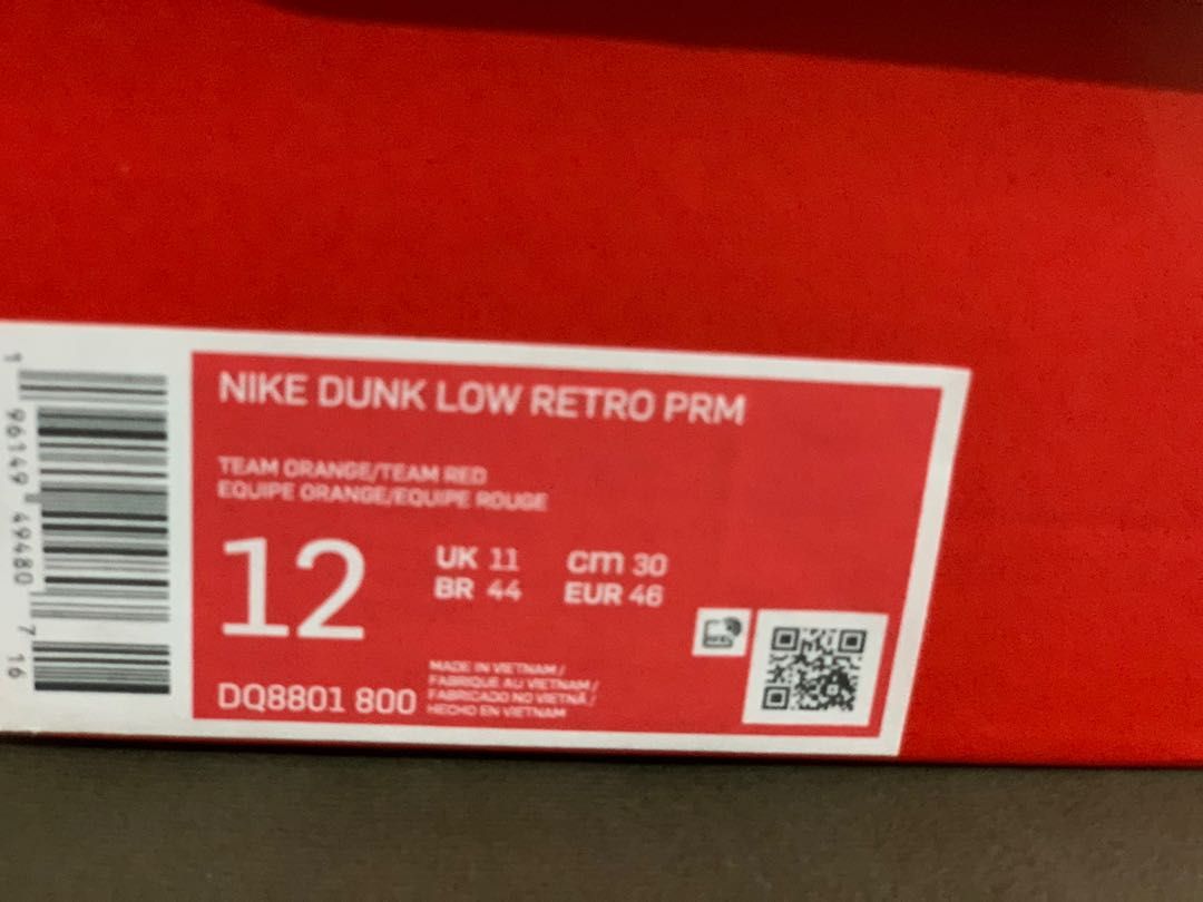 Authentic Nike Dunk Low (Retro) sz 12 US Mens, Men's Fashion, Footwear