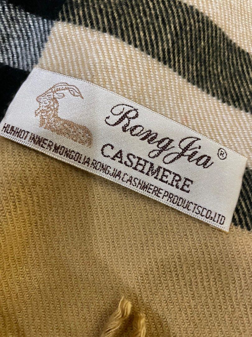 AUTHENTIC RONG JIA (CHINESE BRAND) MONGOLIAN CASHMERE SCARF, Men's