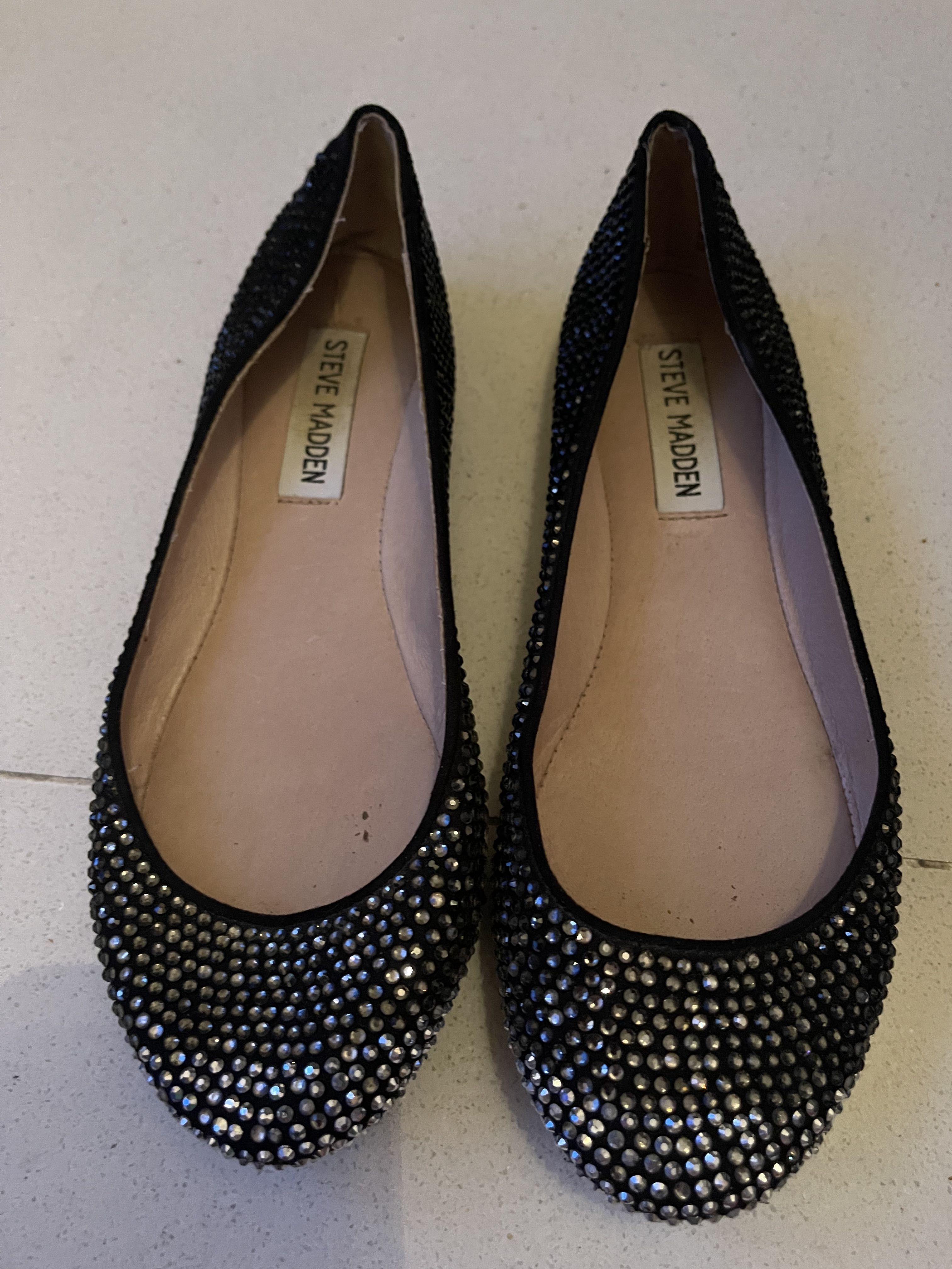 Sparkly steve madden flats top