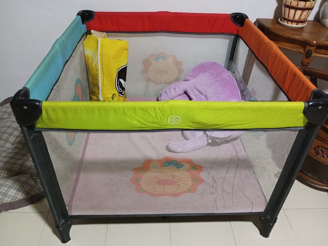 Baby Playpen + Mattress, Babies & Kids, Baby Nursery & Kids Furniture