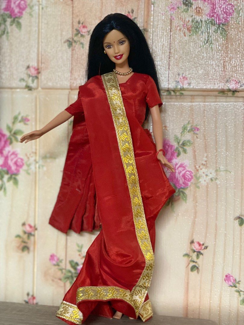 Barbie doll online saree games