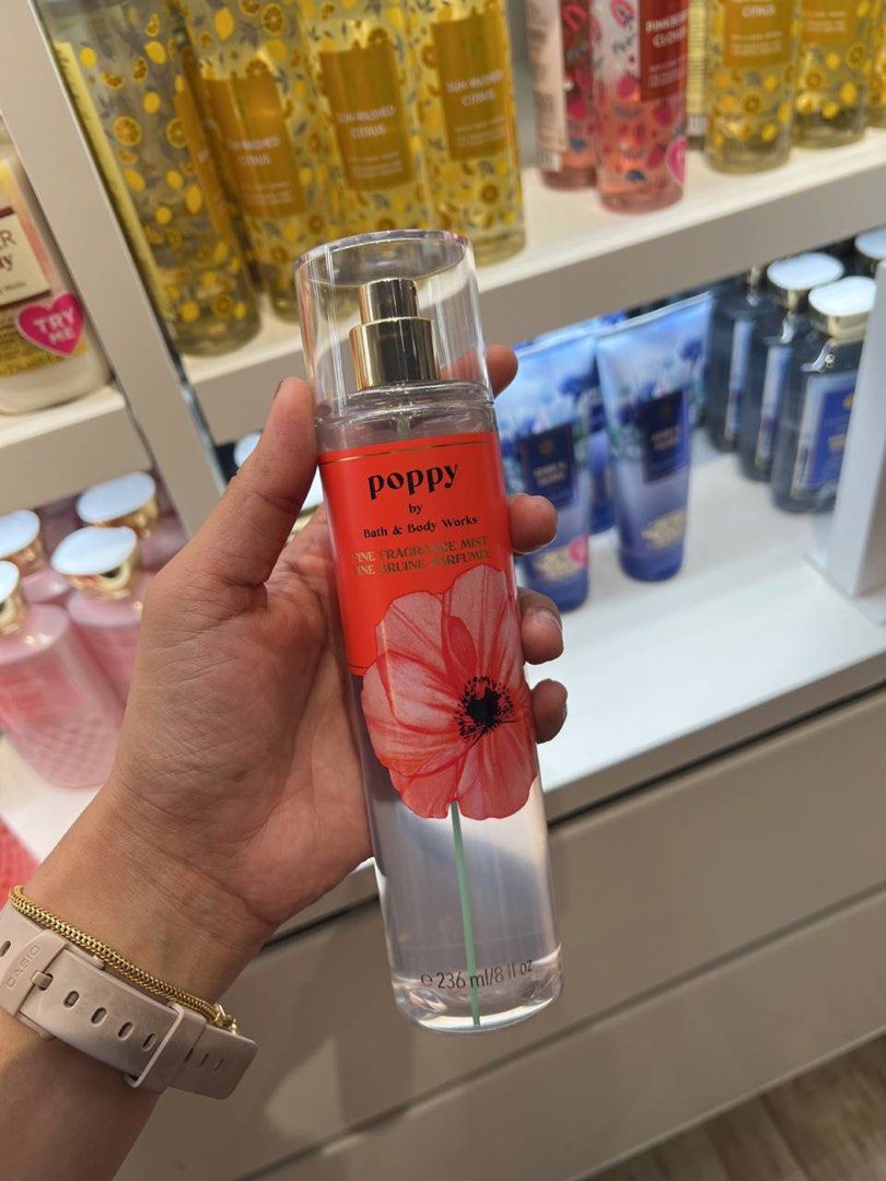 Bath & body works poppy fragrance mist, Beauty & Personal Care
