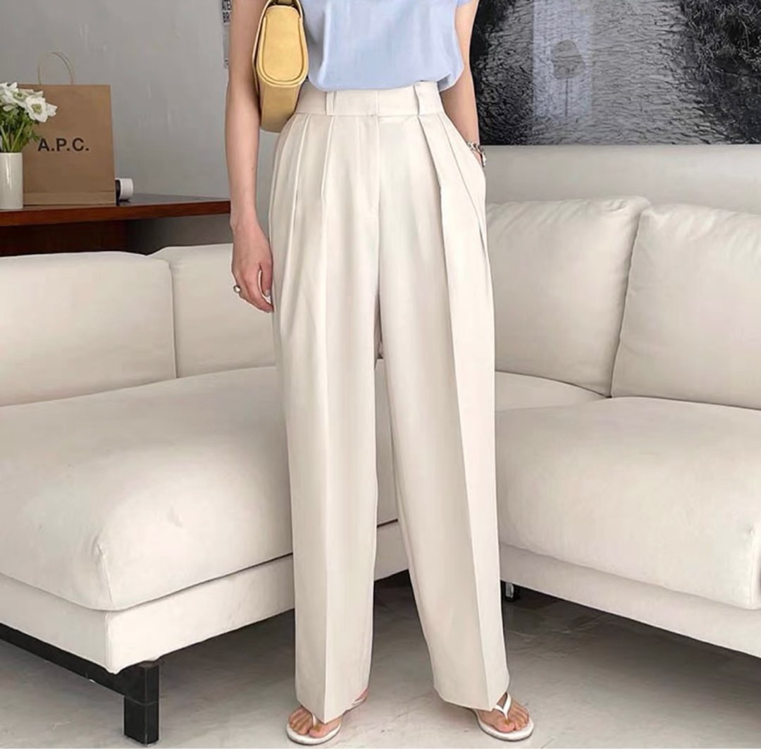 Beige Pants, Women's Fashion, Bottoms, Other Bottoms on Carousell