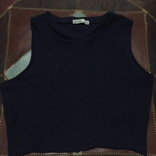 bershka irregular cut croptop