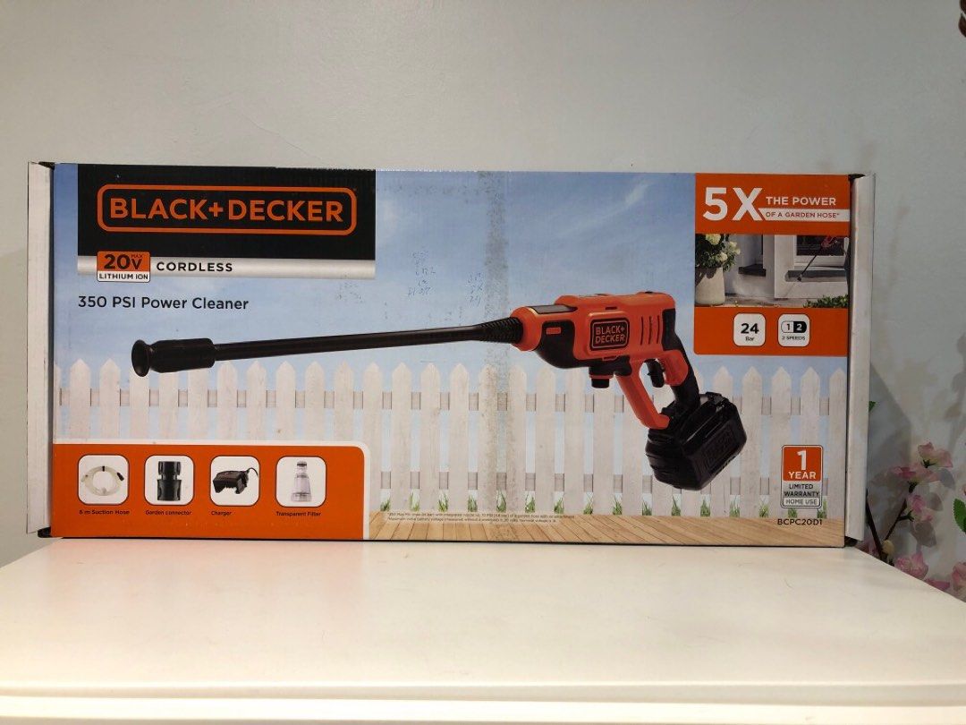 Black Decker Cordless 350 PSI Power Cleaner (BCPC20D1), TV