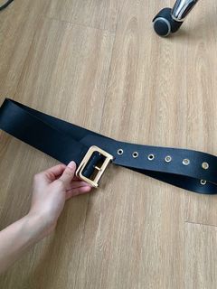 Black Gold Buckle Belt