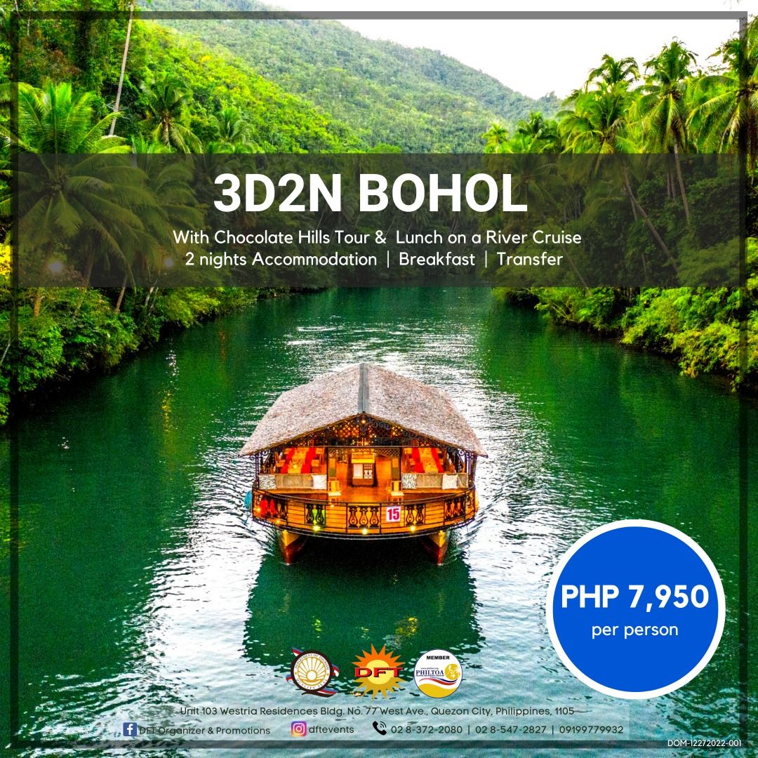 Bohol Tour Package with Chocolate Hills Tour and Lunch on a River