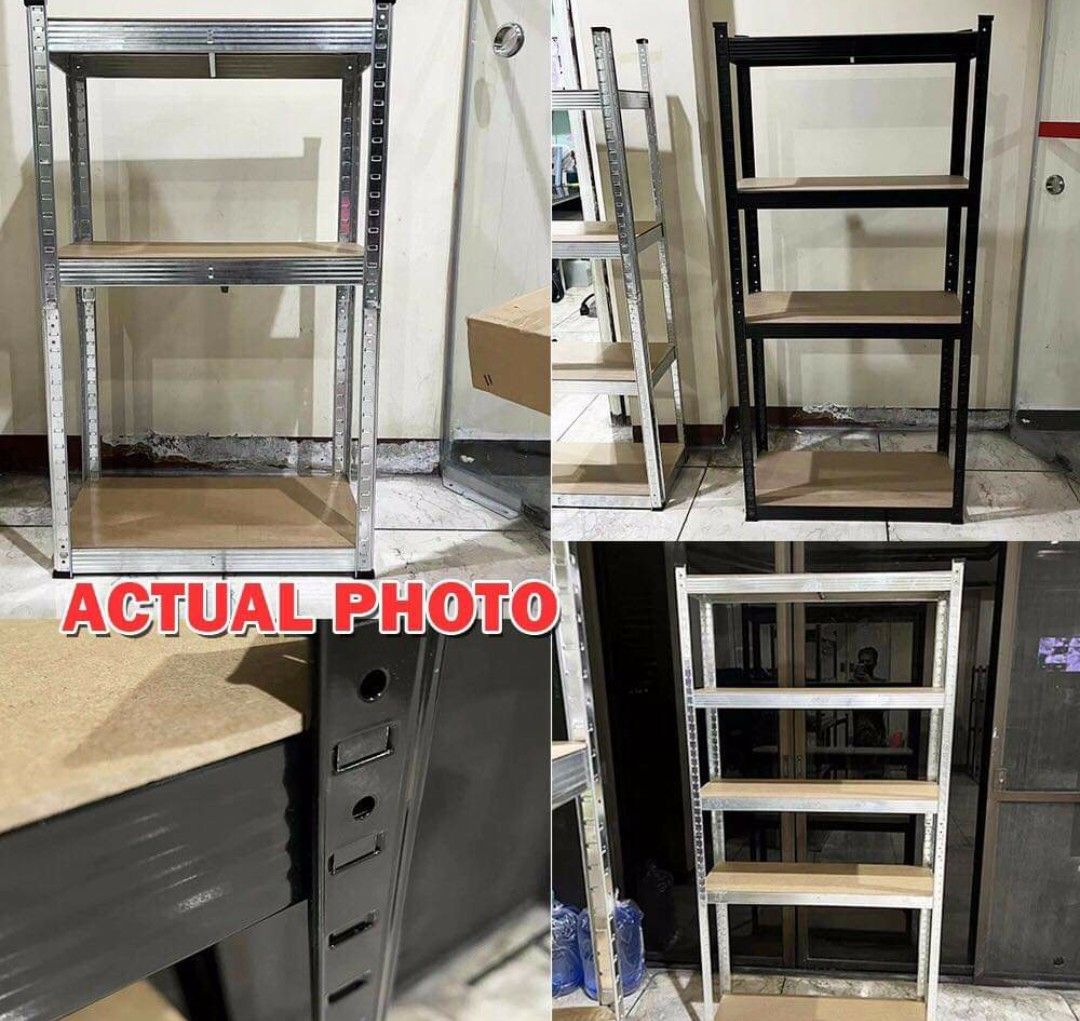 Boltless Rack 4 Layers Adjustable Levels with Thermoinfused Laminated