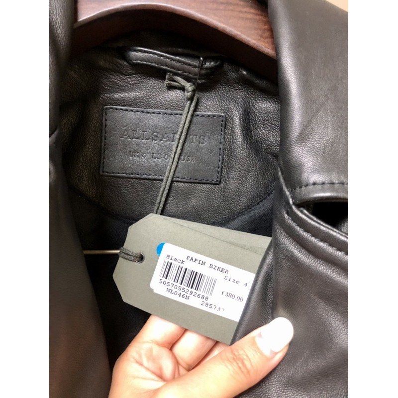 All saints papin sales leather jacket sale