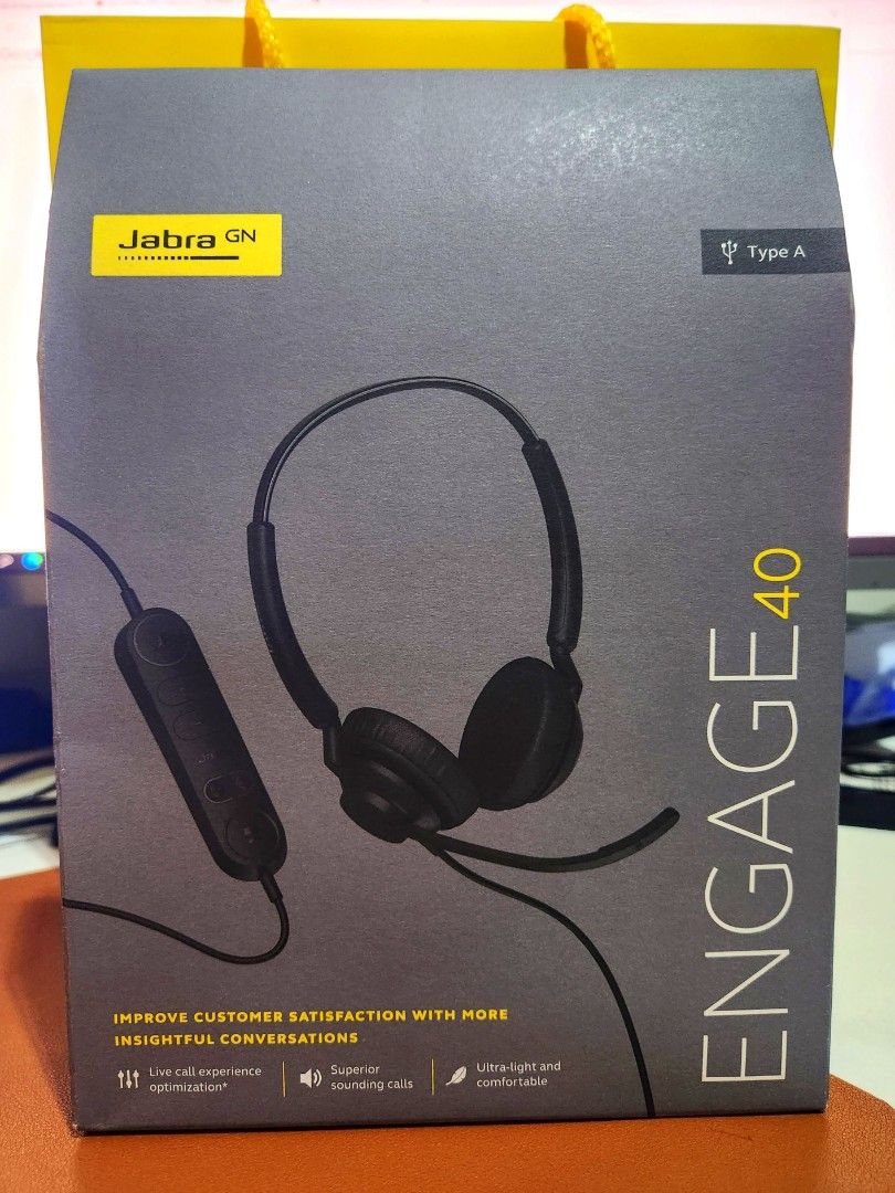 Jabra Engage 40 Stereo USBA Headset, Audio, Headphones & Headsets on