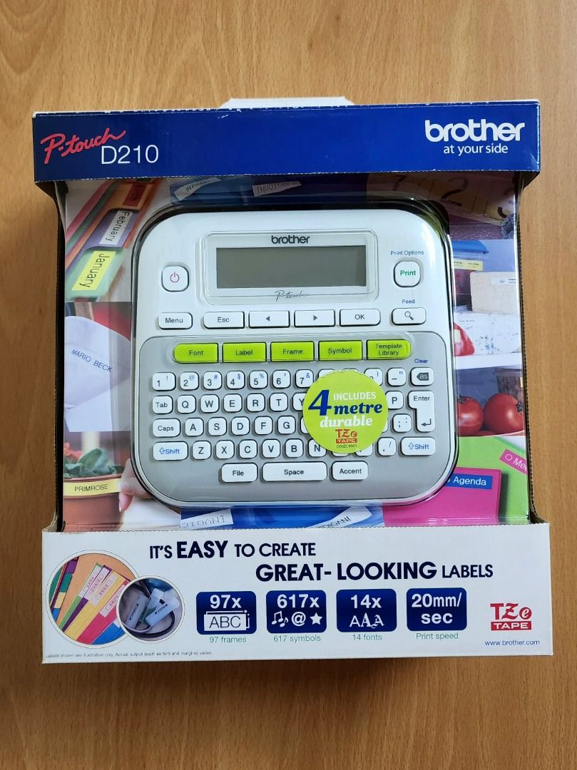 Brother P-touch D210 Easy-to-Use Label Maker, Hobbies & Toys ...