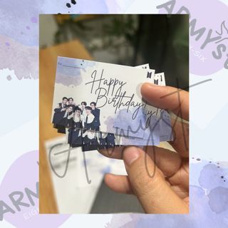 BTS Bangtan Gift Card/sticker custom personalized for ARMY