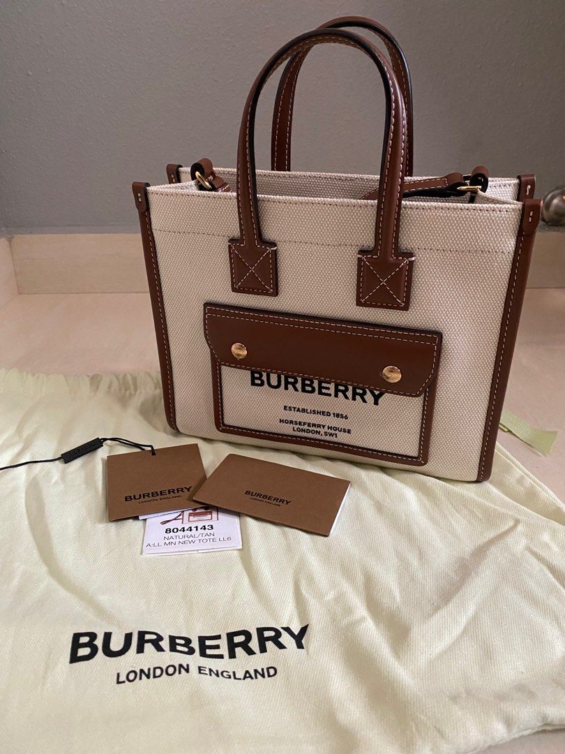 Ll Mn Pocket Ll6 Handbag - Burberry - Red/Pink - Cotton