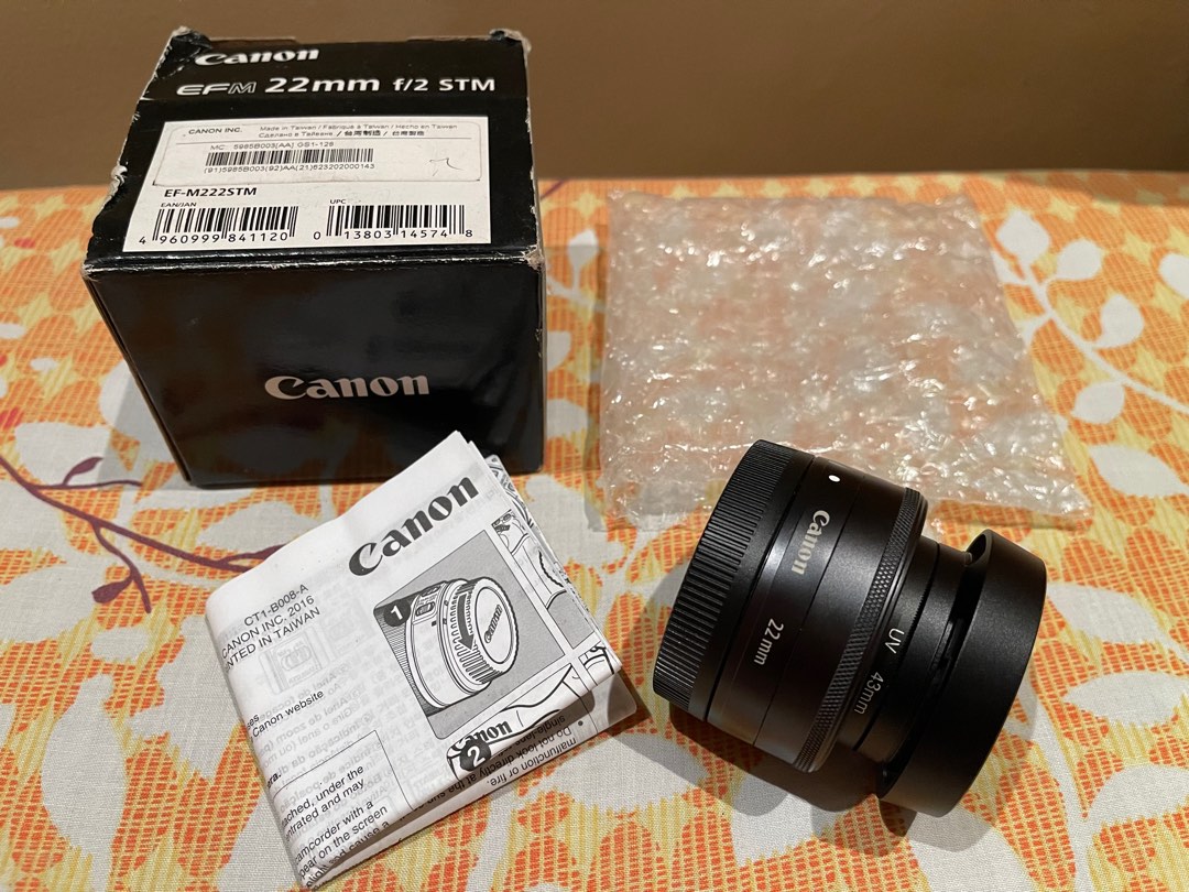 Canon Mirrorless Lens Canon EFM22mm f/2 STM With Box and Freebies