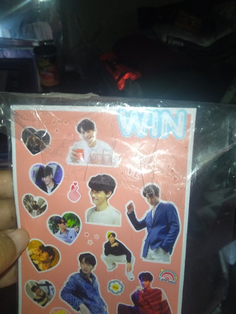 Win Metawin Merch CHA EUN WOO MERCH, Win Metawin Sticker + Bad Buddy picture with ...