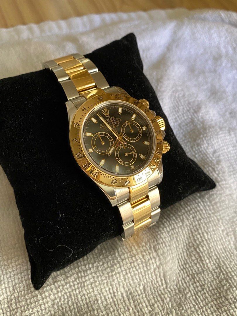 CHEAP SALE Rolex Two Tone Daytona Black 116523 Luxury Watches on
