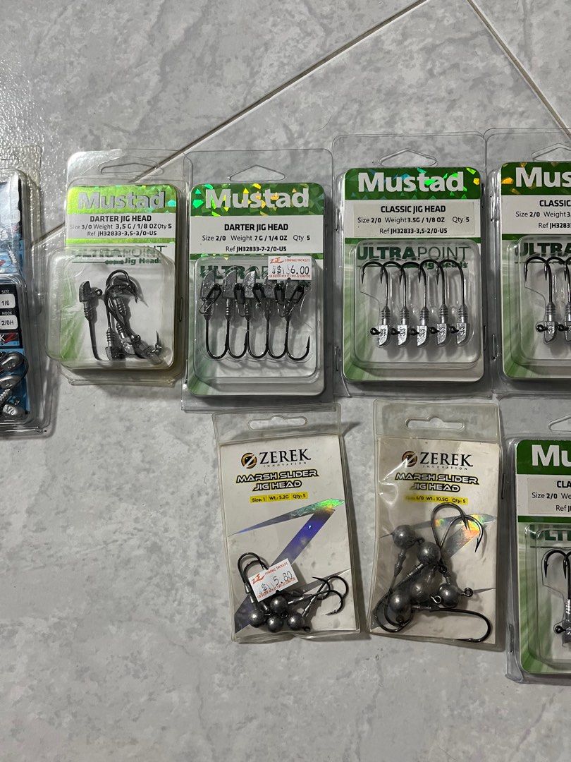 Clearance! 25 Pack Branded Jig Heads, Sports Equipment, Fishing on