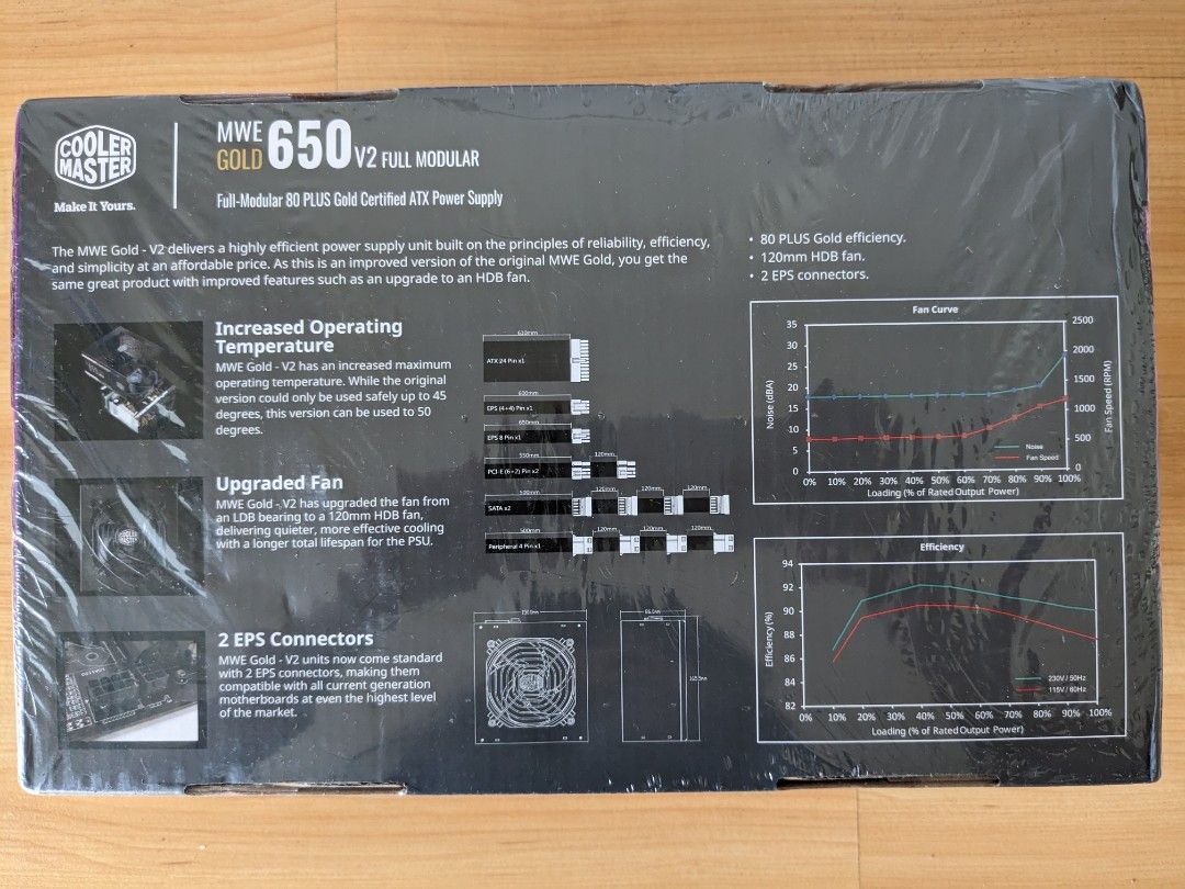 Cooler Master MWE Gold 650 V2 laptop computer cooling fan, Computers ...