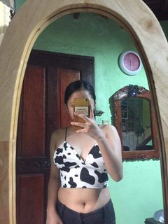 cow print sexy top