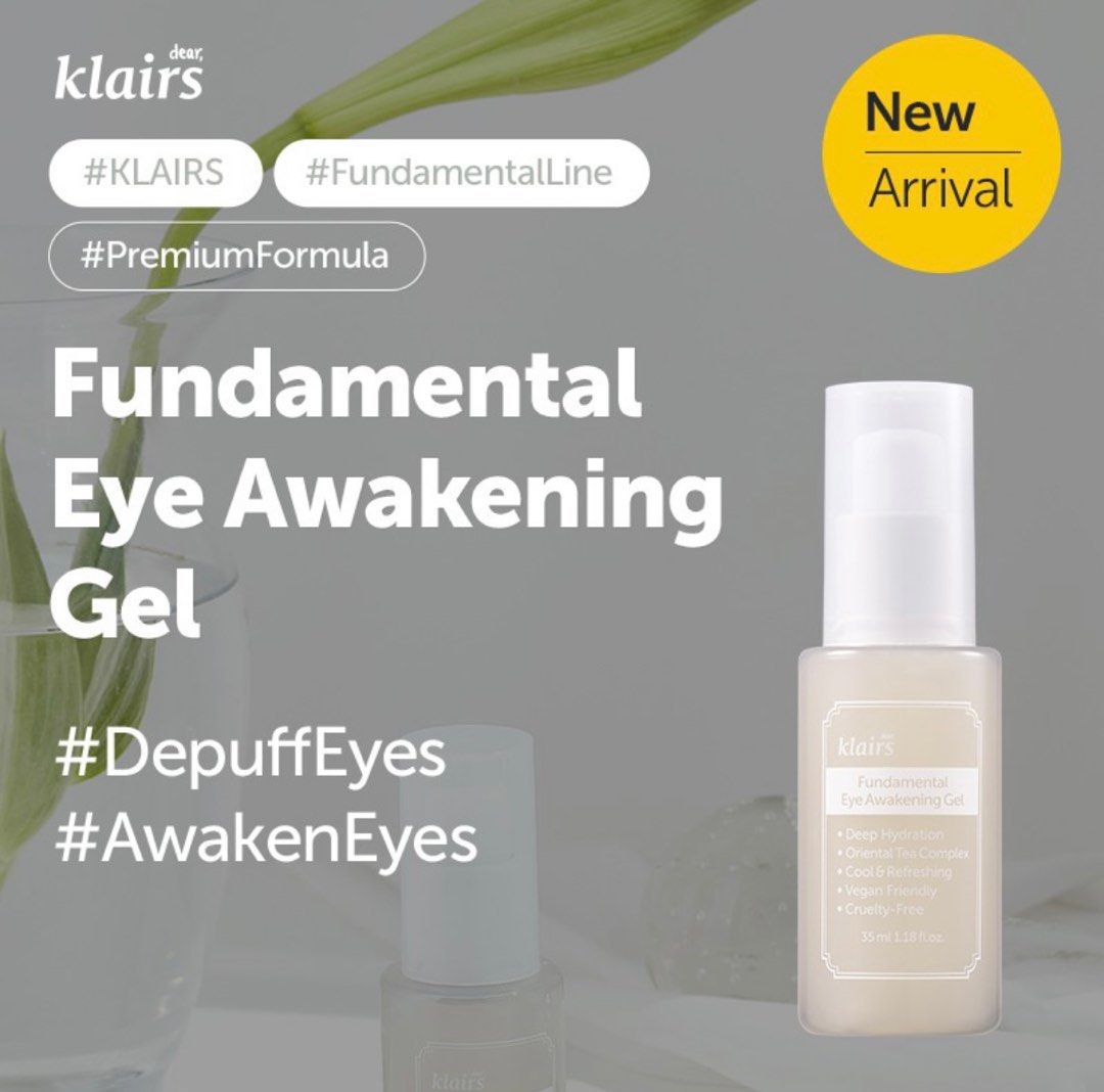 Dear, Klairs Fundamental Eye Awakening Gel, Beauty & Personal Care ...