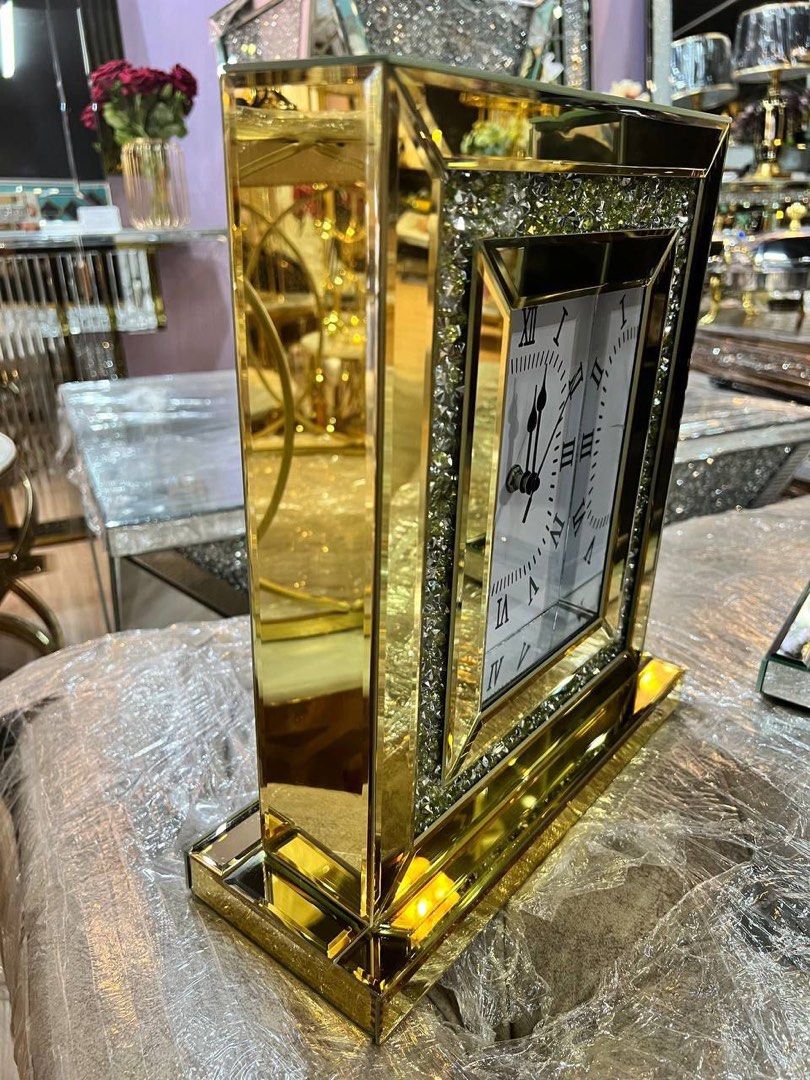 DIAMOND TABLE CLOCK, Furniture & Home Living, Home Decor, Clocks on Carousell
