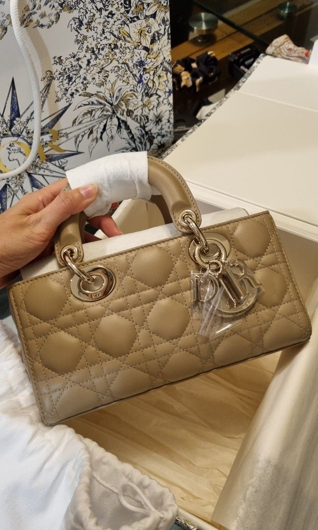 Small Lady Dior My ABCDior Bag Hazelnut Cannage Lambskin