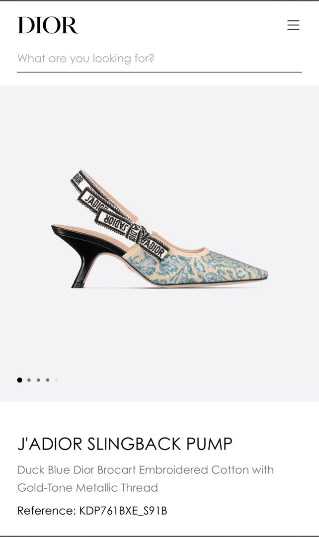 White outlet dior slingback