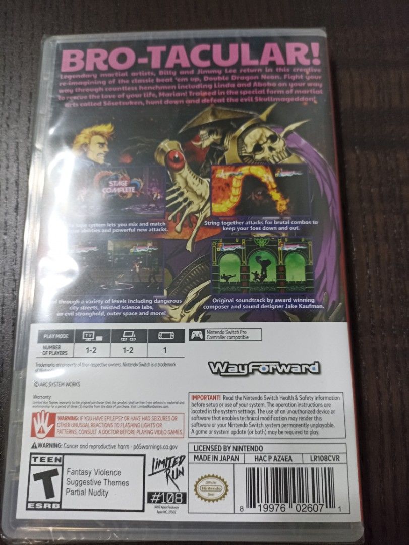  Double Dragon NEON (Limited Run #108) (Import) : Video Games