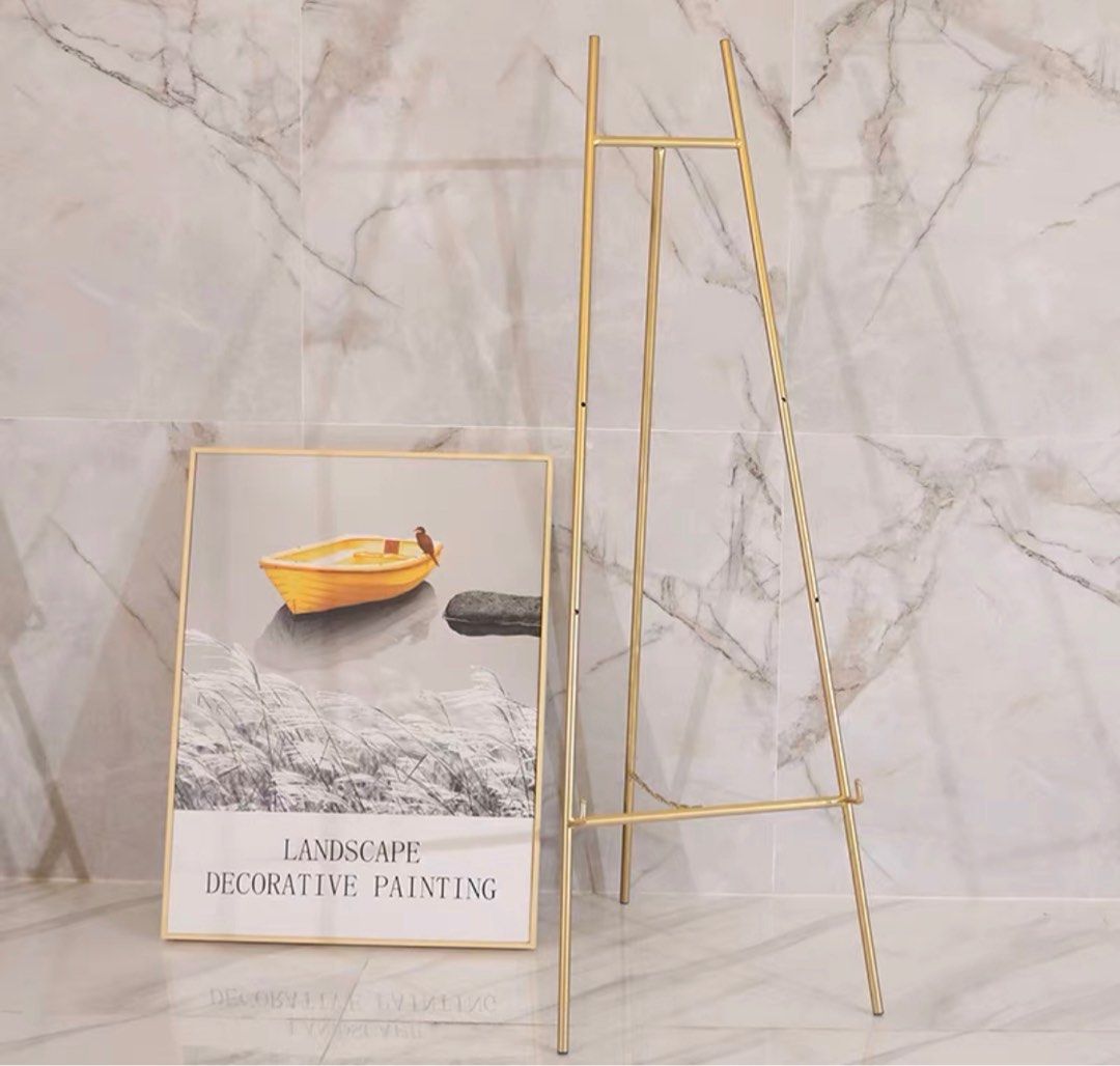 Easel stand (gold), Furniture & Home Living, Furniture, Other Home